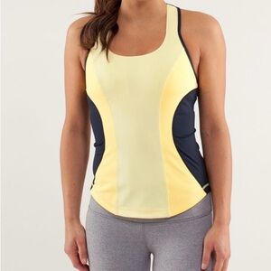 Lululemon Cardio Kick Tank
Mellow Lemon / Burning Yellow / Inkwell
